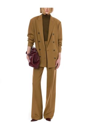 Blazer doppiopetto in lana cammello ALBERTA FERRETTI | A051166350145
